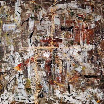 Painting titled "Arrow Head - 'I am…" by Dunc Ebedes, Original Artwork, Acrylic Mounted on Wood Stretcher frame