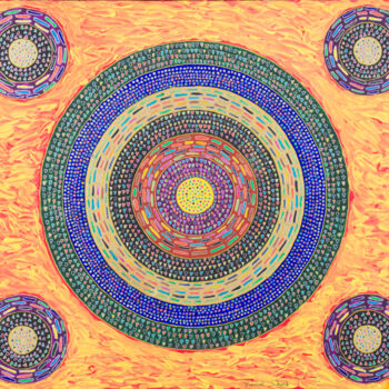 Peinture intitulée "Chaudes flammes" par Vincent Schurck, Œuvre d'art originale, Acrylique