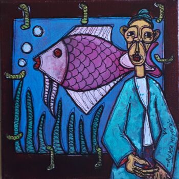 Painting titled "Mr   Chaban devant…" by Vanderheyden, Original Artwork, Acrylic