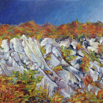 Peinture intitulée "Falaises de Freÿr" par Francis Gengoux, Œuvre d'art originale, Acrylique