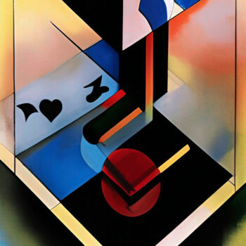 Peinture intitulée "Playing Poker" par Anna Alekberova, Œuvre d'art originale, Huile