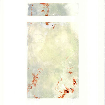 Prenten & gravures getiteld "Portrait d'âme 6" door Sophie Gerin, Origineel Kunstwerk, Monotype