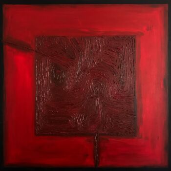 Pintura titulada "VARIATION OF RED" por Katarzyna Jasyk, Obra de arte original, Acrílico