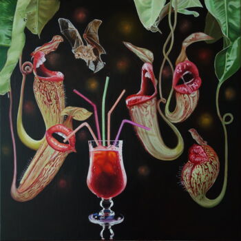 Schilderij getiteld "Ladies Night" door Gabriele Esau, Origineel Kunstwerk, Olie