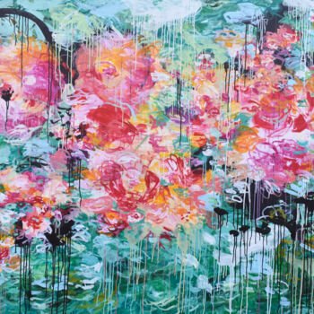 Peinture intitulée "Embraced in Your Fl…" par Misako Chida, Œuvre d'art originale, Acrylique