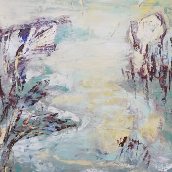 「Nuits de pleine lun…」というタイトルの絵画 Sophie Gerinによって, オリジナルのアートワーク, オイル