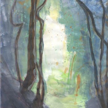 Peinture intitulée "Suis-moi" par Sophie Gerin, Œuvre d'art originale, Aquarelle Monté sur Carton