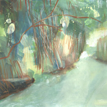 Peinture intitulée "Invitation au voyage" par Sophie Gerin, Œuvre d'art originale, Aquarelle Monté sur Carton