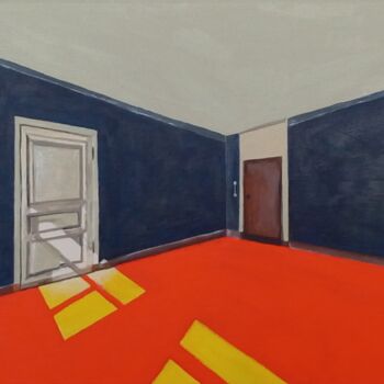 Painting titled "The room with the s…" by Elena Giger, Original Artwork, Acrylic