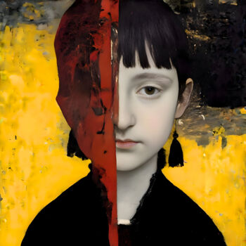 Digital Arts titled "Portrait of struggl…" by Kyozai, Original Artwork, AI generated image
