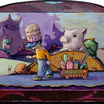 Pittura intitolato "THE PASTRY CHEF'S D…" da Carlo Salomoni, Opera d'arte originale, Acrilico Montato su Pannello di legno