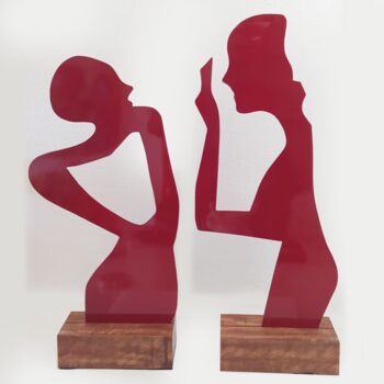 Sculpture titled "Falarte" by Anamaria Vieira, Original Artwork, Metals