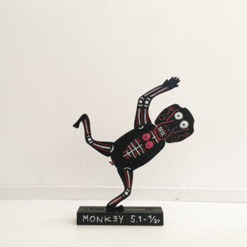 Scultura intitolato "MONKEY 5.1" da Frank Willems, Opera d'arte originale, Acrilico