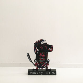 Sculpture titled "MONKEY 2.2" by Frank Willems, Original Artwork, Acrylic