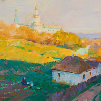 绘画 标题为“Evening in Putivl” 由Aleksander Kryushyn, 原创艺术品, 油