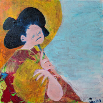 绘画 标题为“Geisha Girl #1” 由Oberlin The Artist, 原创艺术品, 油