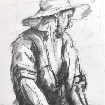 Drawing titled "Mousse" by Jean-Pierre Emond, Original Artwork, Graphite