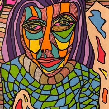 Dessin intitulée "JM03" par Christophe Verger-Lecocq, Œuvre d'art originale, Marqueur