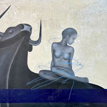 Painting titled "The Kidnapping of E…" by Ekaterina Pshenichnaya, Original Artwork, Oil