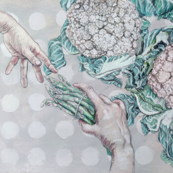 Dibujo titulada "Eat my greens" por Natalie Levkovska, Obra de arte original, Témpera