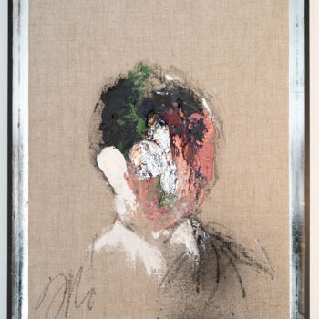 Painting titled "Antique Silver Port…" by Tomoya Nakano, Original Artwork, Oil Mounted on Wood Stretcher frame