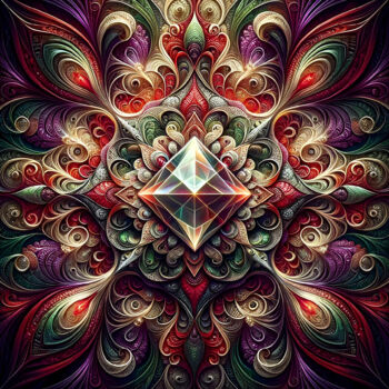 Digital Arts titled "Prismatic Fractal E…" by Alberto Capitani, Original Artwork, AI generated image
