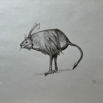 Tekening getiteld "2fgy / The body in…" door Leni Smoragdova, Origineel Kunstwerk, Marker
