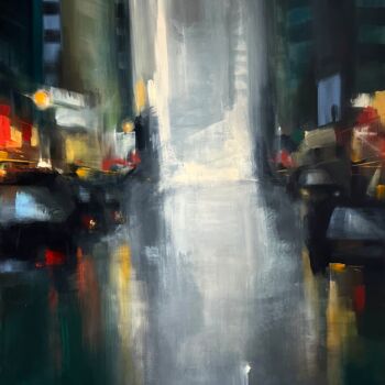Malarstwo zatytułowany „The City Night” autorstwa Tamara Andjus, Oryginalna praca, Akryl