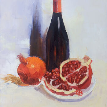 Malerei mit dem Titel "Harvest Delight" von Hrach Baghdasaryan, Original-Kunstwerk, Öl Auf Keilrahmen aus Holz montiert