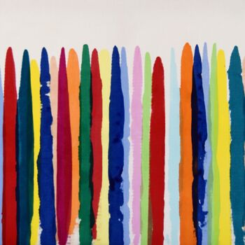 Painting titled "Staining!" by Astrid Stoeppel, Original Artwork, Acrylic Mounted on Wood Stretcher frame