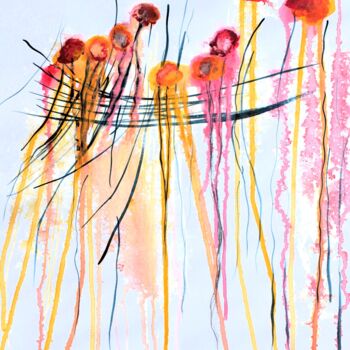 Peinture intitulée "0624-Fleur 2" par Philip Moreau, Œuvre d'art originale, Acrylique