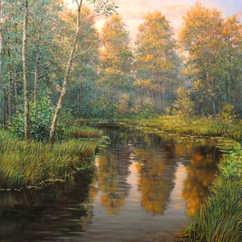 Pintura intitulada "In Search of Peace" por Oleg Riabchuk, Obras de arte originais, Óleo