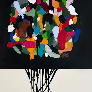 Peinture intitulée "ABSTRACT FLORA" par Katarzyna Jasyk, Œuvre d'art originale, Acrylique