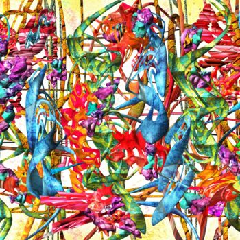 Malerei mit dem Titel "The Celestial Map o…" von Ryota Matsumoto, Original-Kunstwerk, Acryl