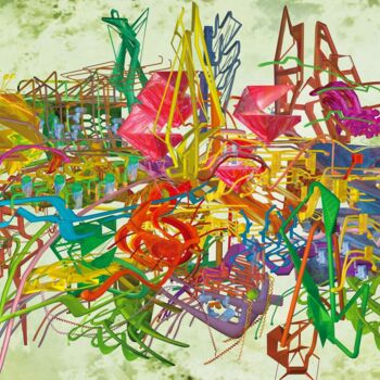 Malerei mit dem Titel "The Solar Flares fo…" von Ryota Matsumoto, Original-Kunstwerk, Acryl