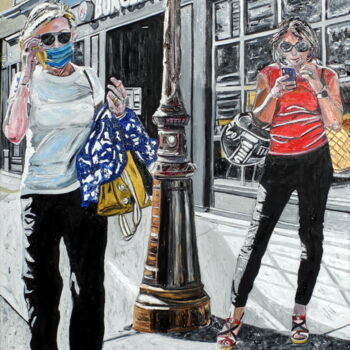Painting titled "Burger King. Versai…" by Jerome Labrunerie (GEO), Original Artwork, Oil Mounted on Wood Stretcher frame