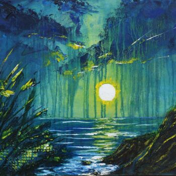 Pintura intitulada "Dark Sky" por Galina Zimmatore, Obras de arte originais, Óleo