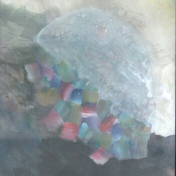 Malerei mit dem Titel "Lunaire" von Christelle Moreau, Original-Kunstwerk, Acryl