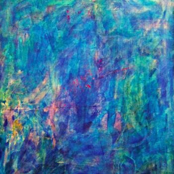 Painting titled "Dommage cérébral." by Mireille Potvin, Original Artwork, Acrylic Mounted on Wood Stretcher frame