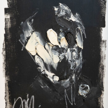 Painting titled "mirror series  UNTI…" by Tomoya Nakano, Original Artwork, Oil Mounted on Cardboard