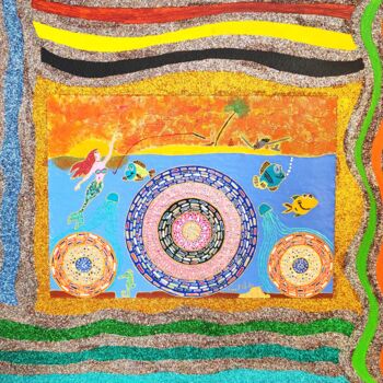 Painting titled "La Petite sirène" by Vincent Schurck, Original Artwork, Acrylic