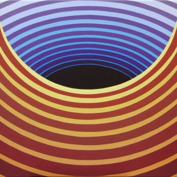 Painting titled "Brunnen / The well" by Krisztina Dózsa-Farkas, Original Artwork, Acrylic Mounted on Wood Stretcher frame