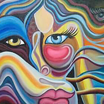 Pittura intitolato "Ethereal Glimmers" da Hiran Sumith Fernando, Opera d'arte originale, Acrilico