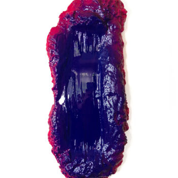 Sculptuur getiteld "Ligne bleue" door Viacheslav Zaykin, Origineel Kunstwerk, Polymeer klei