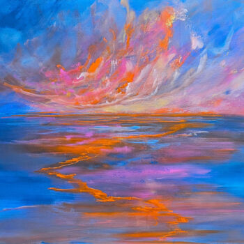 Malerei mit dem Titel "Magic Sky" von Sophia Kühn, Original-Kunstwerk, Acryl