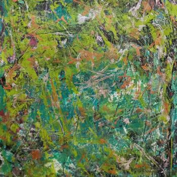 Painting titled "Green vison III | v…" by Vitor Merelim, Original Artwork, Acrylic