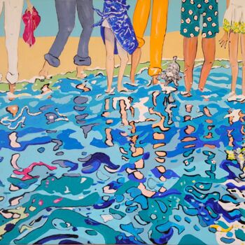 "Les couleurs de l'é…" başlıklı Tablo Kathrin Flöge tarafından, Orijinal sanat, Akrilik Ahşap Sedye çerçevesi üzerine monte…