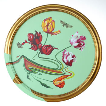 「Ephemeral Blooms III」というタイトルの絵画 Carlos Gamez De Franciscoによって, オリジナルのアートワーク, アクリル
