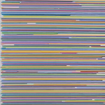 Ζωγραφική με τίτλο "Stripes #1" από Astrid Stoeppel, Αυθεντικά έργα τέχνης, Ακρυλικό Τοποθετήθηκε στο Ξύλινο φορείο σκελετό