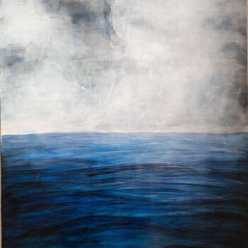 Painting titled "Title.       "Sea s…" by Tomoya Nakano, Original Artwork, Oil Mounted on Wood Panel